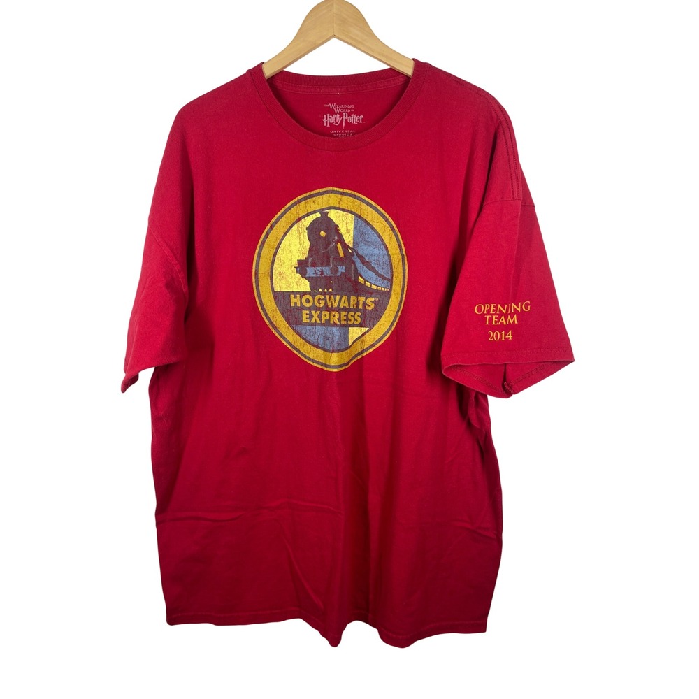 Harry Potter Hogwarts Express Universal Studios 2014 Opening Team Red Shirt XL